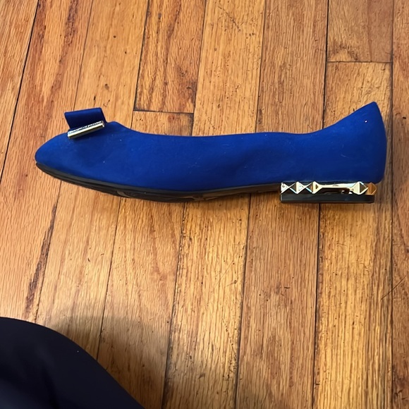 Christian Siriano Size 8.5w Slightly used blue flats - Picture 4 of 11